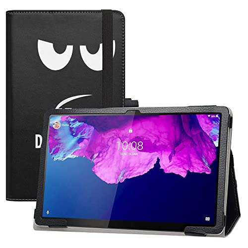 LIFANG Kompatibel mit Lenovo Tab P11 Hülle,Schutzhülle mit Hochwertiges PU Leder Case für 11" Lenovo Tab P11 / P11 Plus / P11 5G (TB-J606F /J616F /J607Z) / Moto Tab G70 Tablet,Don't Touch von LIFANG