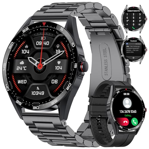 LIGE Smartwatch Herren mit Telefonfunktion, 300mAh 1.32‘’ Aktivitätstracker Fitnessuhr Bluetooth-Anruf mit Schlafmonitor, IP67 Wasserdicht Sportuhr Smart Watch für iOS und Android von LIGE