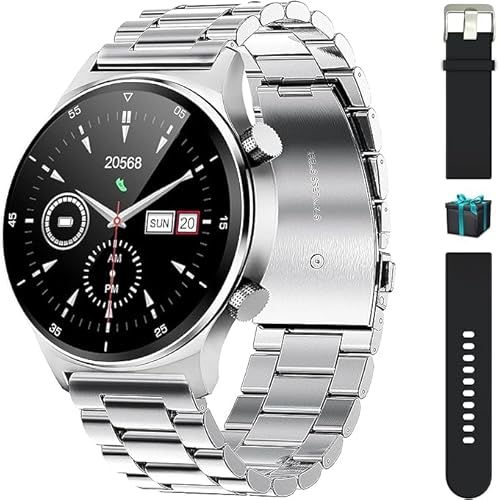 LIGE Smartwatch Herren1.32 HD Display, Herzfrequenz Schlaf-Monitor,20 Sportmodi,IP67 Wasserdicht Smart Watch für Android iOS Schwarz von LIGE