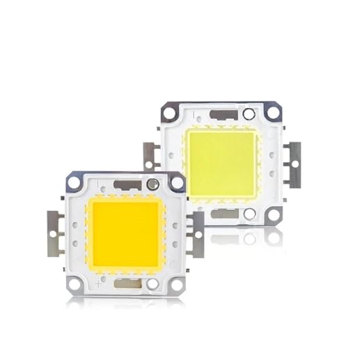 2Pcs 10W 20W 30W 50W 100W COB LED Chip DC 9-12V 30-36V Integrierte Matrix Diode Perlen DIY Flutlicht Scheinwerfer Hohe Leistung,Weiß,50w von LIGHBIB