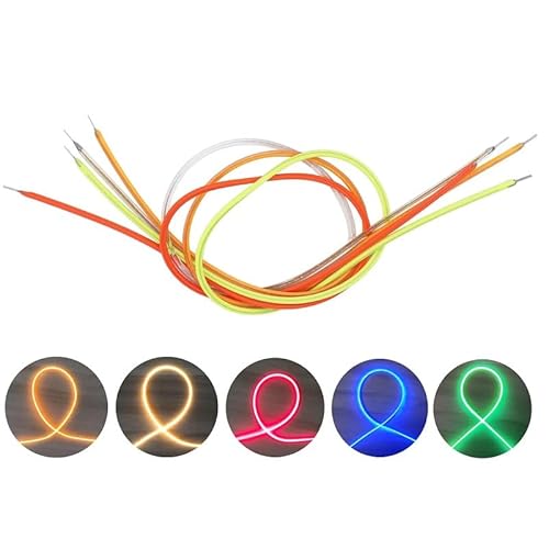 3 Stücke DC3V 300mm LED Filament Edison-birne Lampe Teile Led-lampe COB Flexible Filament Glühlampen Licht Zubehör Dioden DIY,Blau,3V 3St von LIGHBIB