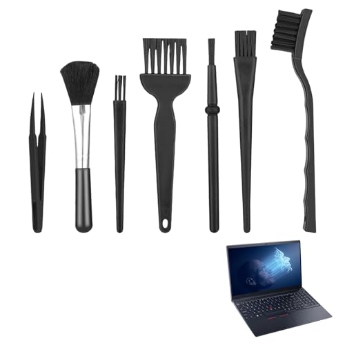 7 Stück Pc Reinigungsset,Pinsel Nylon,Reinigungsbürste,Bürsten 7-In-1-Becher,Brush Cleaning,Bürste Computer-Tech-Reinigungsbürste,Deckel-Reinigungsbürste Ssopropanol,für Lüfter Tastaturen Präzisions von LILIKAI