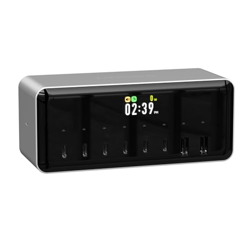 LIMETA MDSS2 200W Desktop Charging Station 6 Port USB-C 25W Max 2-Port USB-A 24W Max Fast Charging Smart Power Distribution Screen Display with Timer Charging/Alarm Function APP Link von LIMETA