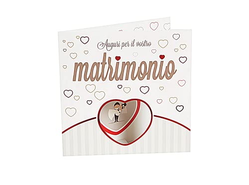 LINA OFFICINE GRAFICHE CREATIVE Glückwunschkarte und Glückwunschkarte, kreative Geschenkidee mit Audio Marke R.Wagner - Wünsche für Ihre Hochzeit von LINA OFFICINE GRAFICHE CREATIVE