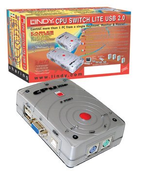 CPU Switch LITE USB 2.0 2 Port, Bundle mit Anschlusskabeln von LINDY