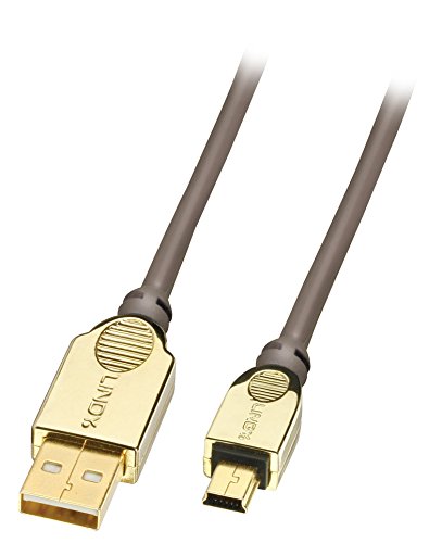 LINDY 37693 Kabel A auf Mini-B (3m, USB 2.0) Gold von LINDY