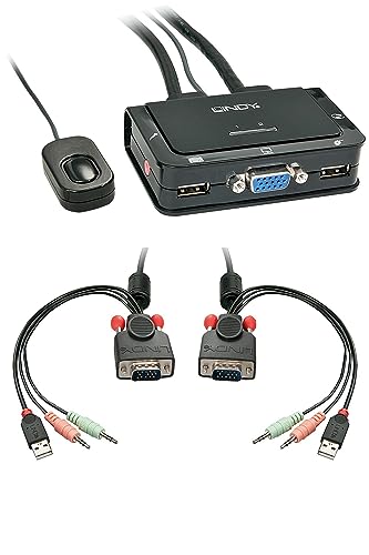 LINDY 42342 2 Port VGA, USB 2.0 & Audio Cable KVM Switch von LINDY