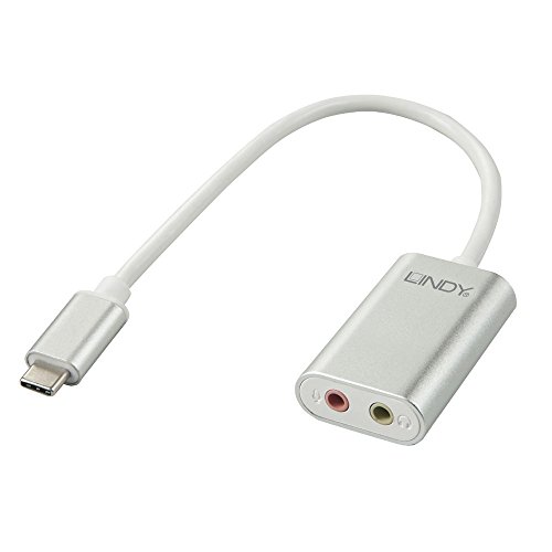 LINDY 42711 USB Typ C auf Audio Konverter, Silber von LINDY
