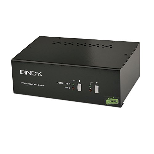 LINDY DVI Dual Head KVM Switch Pro 2 Port KVM-Umschalter von LINDY