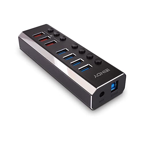 Lindy 4 Port USB 3.0 Hub mit 3 Schnellladeanschlüssen von LINDY