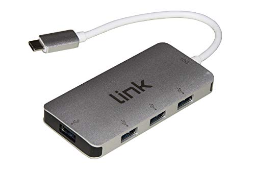 LINK LKCCH02 HUB mit 4 Anschlüssen mit Typ C USB 3.1 Gen 2 10 GBPS von LINK