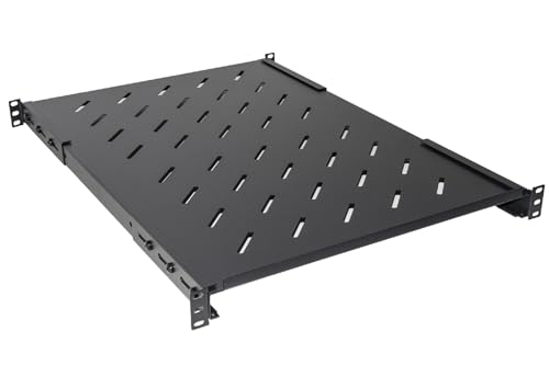 Link Accessori LKRIP650AN Rack Shelf Rack-Zubehör (Rack Shelf, schwarz, Stahl, 120 kg, 48,3 cm (19 Zoll), 650 mm) von LINK