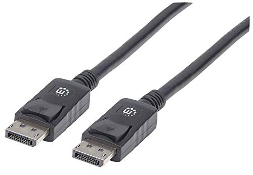 Manhattan DisplayPort Kabel ( DisplayPort Stecker auf DisplayPort Stecker ) geschirmt schwarz 2 m 307116 von LINK