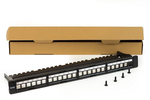 Unbekannt LINK LKPV24R Patchpanel mit 24 Türen ohne Module mit abnehmbarem Rahmen, Schwarz Unbekannt LINK LKPV24R Patchpanel mit 24 Türen ohne Module mit abnehmbarem Rahmen, Schwarz von LINK