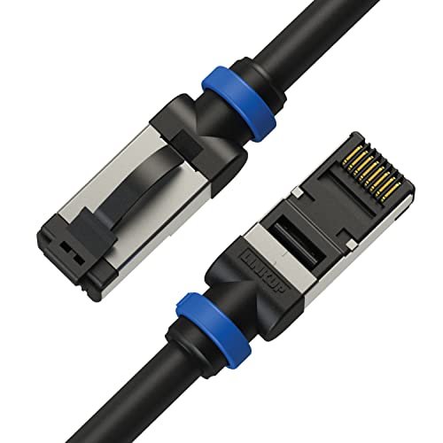 LINKUP - Getestet mit Versiv┃Cat7 Ethernet Patchkabel - 300cm (1er Pack) 10G Doppelt geschirmt RJ45 s/FTP Netzwerk Internet LAN Schalttafel Router Gaming Extreme Höchstgeschwindigkeit┃26AWG Schwarz von LINKUP