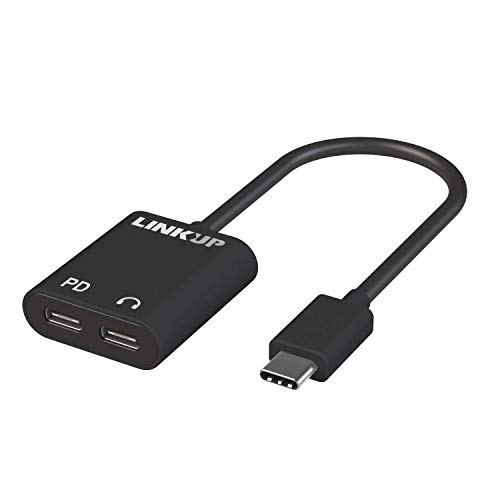 LINKUP - USB-C to Digital Type C Audio Headset Adapter | USB C Power Charging (PD 2.0) Port | Compatible with Thunderbolt 3, MacBook Pro 2018 iPad Pro Surface Book2 GO S9 / S8 Dell XPS 13 15 Pixelbook von LINKUP