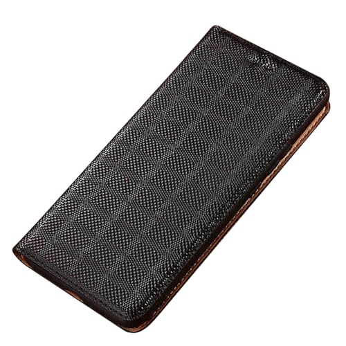 LINLINCD-Schwarz,16 Plus, Handyhülle Für iPhone 16 Pro Max/16 Pro/16 Plus/16, Echtes Leder Klappbar Flip Brieftasche Handytasche Ständer Funktion Stoßfest Schutzhülle von LINLINCD