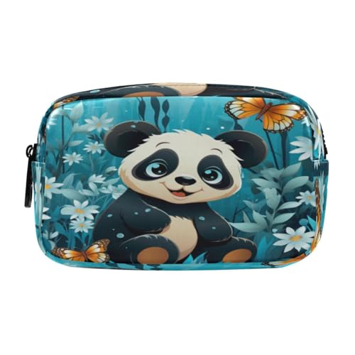 LINNIKEEEE Lustiger Aquarellpanda Federmäppchen, Kosmetiktasche,Make-Up-Tasche,Studenten-Stiftetui für Mädchen Jungen von LINNIKEEEE