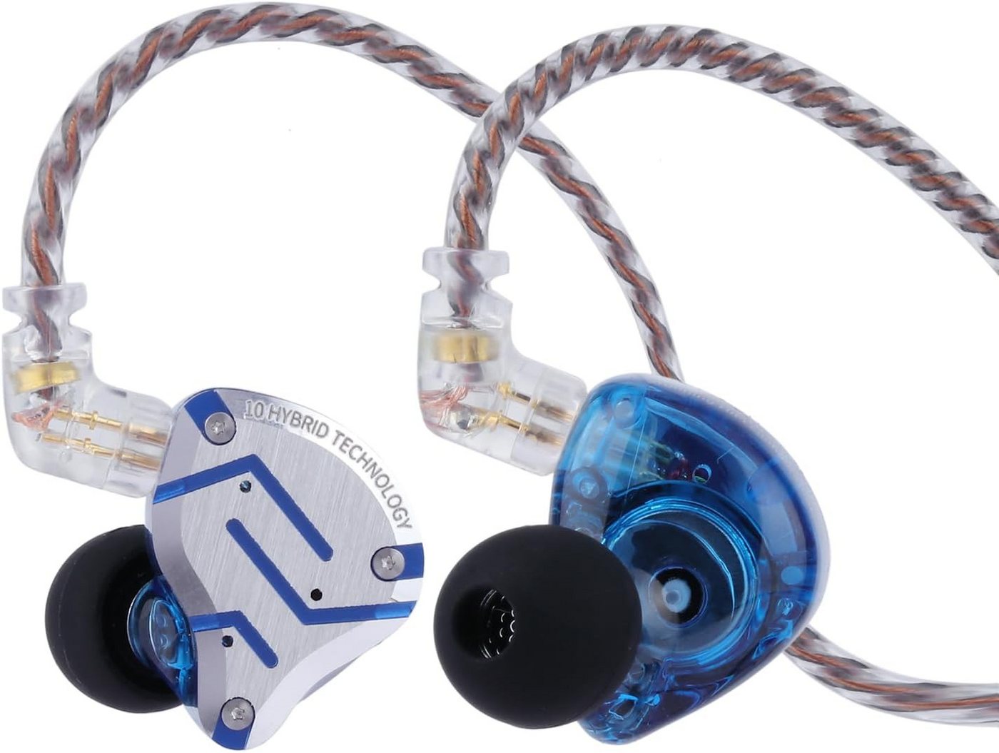 LINSOUL In-Ear-Kopfhörer (Wissenschaftlich geformte Kavitität, 4BA + 1DD Hybrid-Kopfhörer Exzellenter Klang Edelstahl Ergonomie) von LINSOUL