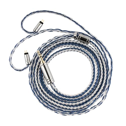 LINSOUL Tripowin C-01 IEM-Kabel, 16-adriges Hybrid-Kupfer-Silber-Kopfhörerkabel, OFC und versilbertes Kupfer HiFi-Ersatzkabel für kabelgebundene Kopfhörer (2Pin, 4.4mm) von LINSOUL