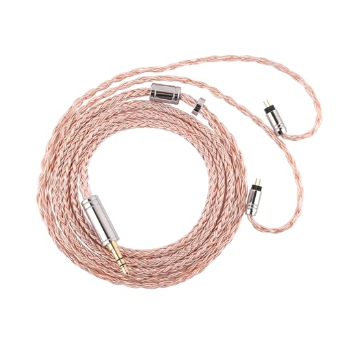 LINSOUL Tripowin C-02 IEM-Kabel, 16-adriges versilbertes Kupferlegierungskabel, mit PVC-Mantel, 0,46 niedrige Impedanz, HiFi-Ersatzkabel für kabelgebundene Ohrhörer (2Pin, 3.5mm) von LINSOUL