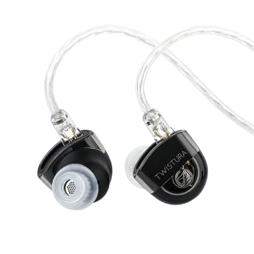 Linsoul TWISTURA D-MINOR In-Ear-Monitor, 10mm Dual-Magnetic LCP Dynamischer Treiber-Kopfhörer IEM, Kabelgebundene Ohrhörer mit austauschbarer Abstimmdüse, abnehmbares Kabel für Musiker (Ohne Mikrofon) von LINSOUL