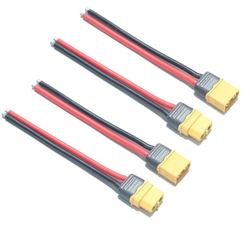 LINSYRC Amass XT-60 XT60H Stecker männlich weiblich Stecker Adapter mit 5,9 Zoll 12AWG Silikonkabel für RC Lipo Akku FPV-Drohne, 2 Paar von LINSYRC