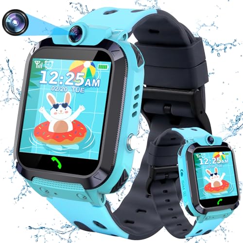 LITEYPP Kinder Smartwatch mit GPS mit SIM-Telefon Uhr für Jungen Mädchen mit Anruf, Kinderuhr mit GPS und Anruf Funktion,SOS, Spiele, Schrittzähler, Musik von LITEYPP