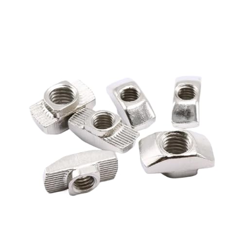 LIUCH 100–10 Stück CNC-3D-Druckerteile M3/4/5/6 T Hammerkopf-Befestigungsmutter, vernickelter Stecker for 2020 3030 4040 Aluminiumprofil(4040-M4 10pcs) von LIUCH