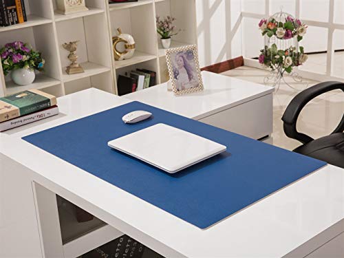 Liveinu Multifunktional Gaming Mauspad Schreibtischunterlage Abwischbar Ultradünnes Matte Zweiseitig Nutzbar Wasserdichte Office Mousepad 90 x 50cm Blau von LIVEINU