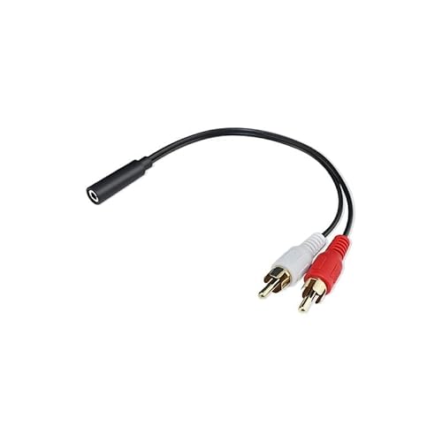 LIWEARE 2 Stück 3.5mm Buchse auf 2 RCA Stecker Stereo Audio Y Kabel, Aux Klinkenkabel Adapterkabel Y Splitter Stereo, kompatibel für TV, Smartphones, MP3, Tablets, Lautsprecher von LIWEARE