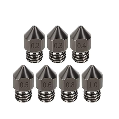 tianwandong Verbesserte Extruder-MK8-Düse aus gehärtetem Stahl mit hoher Temperaturbeständigkeit for 3D-Druckerteile der Ender 3 CR-10-Serie(1pcs,0.4mm) von LIYIANWAN