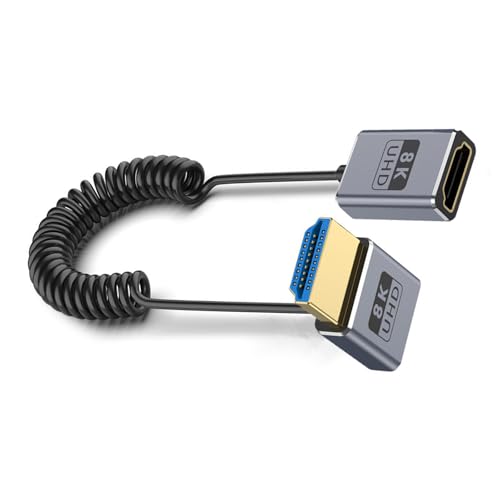 LIbgiubhy Dünnes 8K60Hz 2.1-Videokabel Mit 48 Gbit/s Spirale Und Federdesign Kabel Für Mehr Flexibilität Und Haltbarkeit. 70 cm (27 56 Zoll). von LIbgiubhy