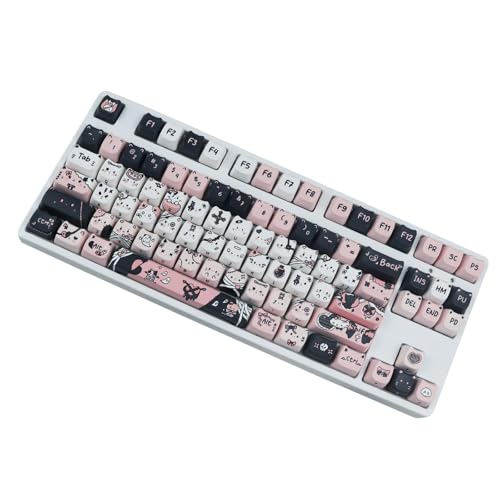 LIbgiubhy Personalisieren Tastaturschlüsselkaps Mit Charm Cats Face Solid Tastaturen Für 61 87 96 98 104 108 Tastaturen Keycap Letzte Verwendung von LIbgiubhy