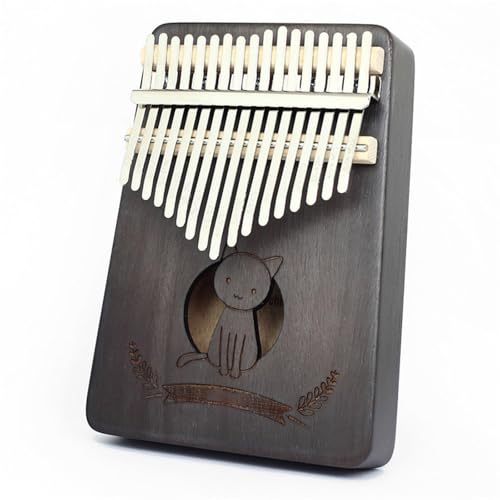 Daumenklavier mit 17 Tönen, Kalimba-Instrument, Fingerklavier, handgezupftes Klavier, tragbares Daumenklavier (Stil 10) von LJERFSW