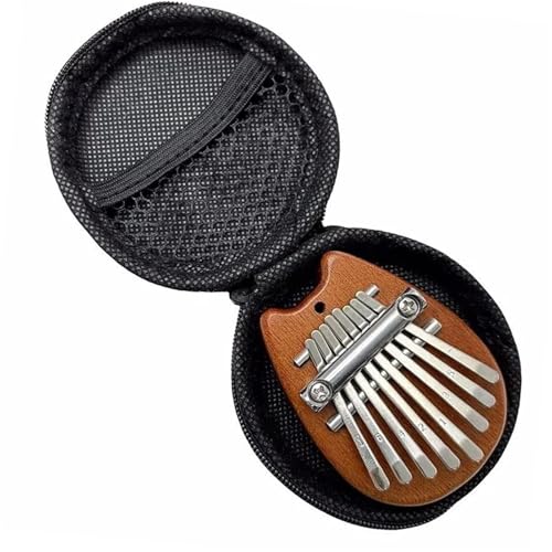 Kalimba Instrument Daumen Kleiner Schlüssel Tragbares Musikinstrument Mini-Holz-Acryl-Tastatur Kalimba Geschenke 8 Klavier Mit Box(Wood 3) von LJERFSW