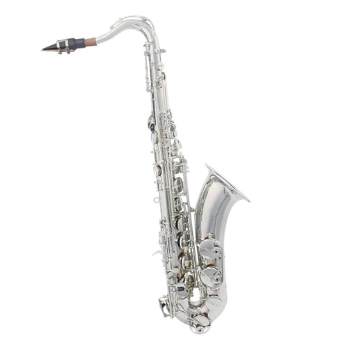 Saxophon Komplettset mit Messing Tenor Saxophon Instrument Professionelle Bb Saxophon Mit Reinigungstuch Handschuh Reed Zurück Zubehör(F) von LJERFSW