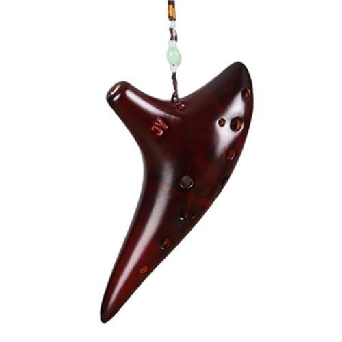 Starter Okarina Blasinstrument 12-Loch-Ocarina Mit Geräuchertem Strohhalm, Alt-C-Ton, Anfänger Unterrichtet Den 12-Loch-Ocarina-Ton Genau(Red) von LJERFSW