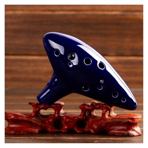 Starter Okarina Blasinstrument 12 Löcher Ocarina Alto C Key Flöte Ocarina 12 Löcher ALTO AC Ocarina Volksmusik Instrument Ocarina(Blue) von LJERFSW