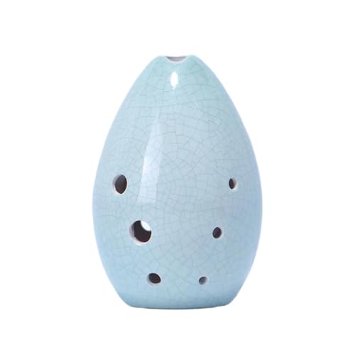 Starter Okarina Blasinstrument F-Taste Xun Ocarina Flöte 8 Hol Musikinstrument Guter Klang Altes Instrument Für Anfänger Handpoliert(Blue) von LJERFSW