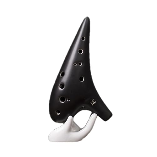 Starter Okarina Blasinstrument Ocarina 12-Loch Alto C 12-Loch AC Ocarina Anfänger-Tutorial(Black) von LJERFSW