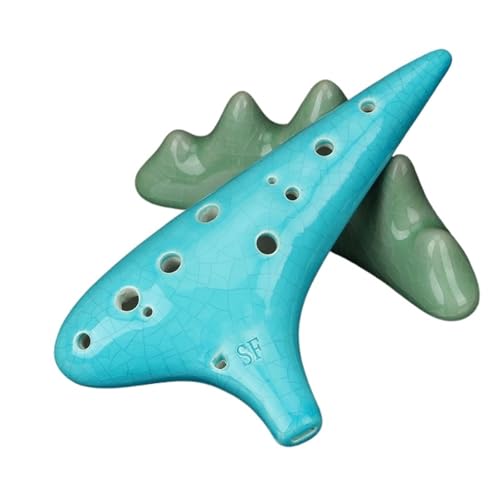 Starter Okarina Blasinstrument Ocarina 12-Loch SF Smoked Crack Treble F Key Professionelles Anfänger-Performance-Instrument(Style 3) von LJERFSW