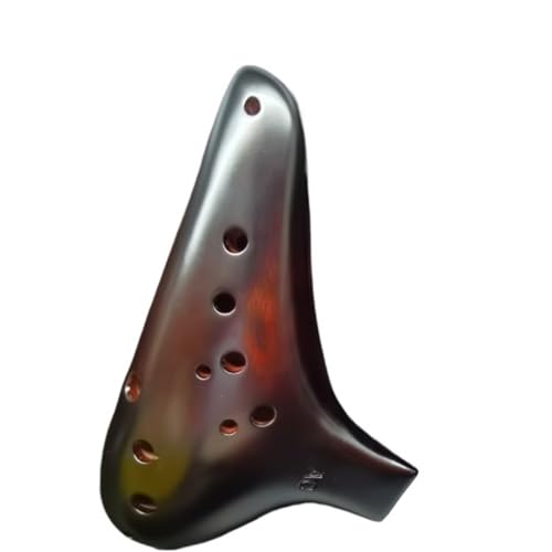 Starter Okarina Blasinstrument Professionelle Tonholzmaserung 12-Loch Treble C SC Performance Ocarina(Tiamo) von LJERFSW