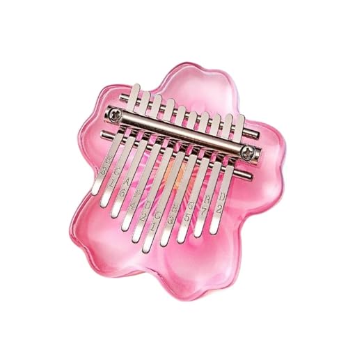 Kalimba 10 Tasten Kalimba Niedliche Mini-Musiktastatur Acryl Transparente Kalimbas Professionelle Finger Klavier Geschenk(Style 3) von LJRRTYQ