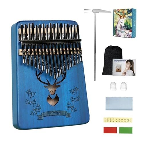 Kalimba 17 Tasten Mahagoni Kalimba Musikinstrument Anfänger Daumenklavier Mit Zubehör(Style 4) von LJRRTYQ