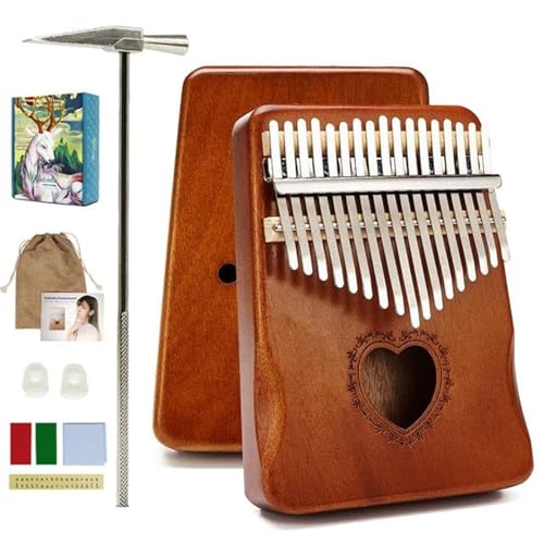 LJRRTYQ Kalimba Kalimba 17 Tasten Daumenklavier Handschutz Holz Mahagoni Korpus Musikinstrumente Kalimba Klavier(Style 5) von LJRRTYQ