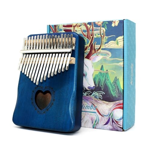 Kalimba Kalimba 17 Tasten Daumenklavier Holz Mahagoni Korpus Musikinstrumente Kalimba Mit Schallloch(Style 4) von LJRRTYQ