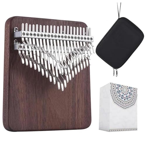 Kalimba Tragbares Chromatisches Kalimba-Klavier Mit 42 Tasten, Daumenklavier Aus Schwarzem Walnussholz, Musiktastatur, Professionelles Kalimba-Instrument von LJRRTYQ