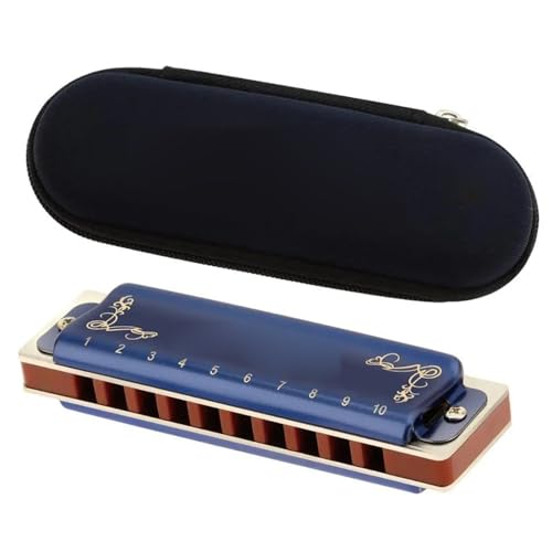 Mundharmonika 10 Loch Mundharmonika Professionelle Diatonische Blues Mundharmonika Mund Orgel Für Spieler Anfänger Geschenk(F SHAPE) von LJRRTYQ