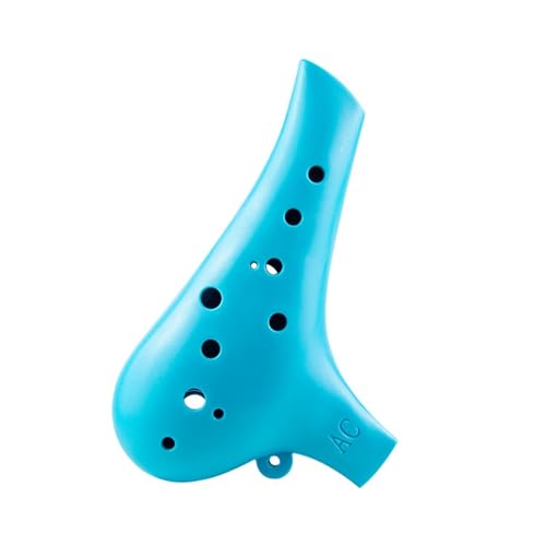 Okarina 12-Loch-Ocarina Mittelklasse-AC Einsteiger-Harz-Ocarina Anfänger Professionelles Musikinstrument, Das Sturzsicher Ist(Blue) von LJRRTYQ